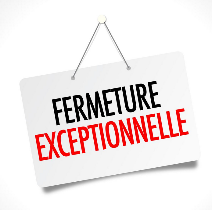 Fermeture 14-15/05/2021