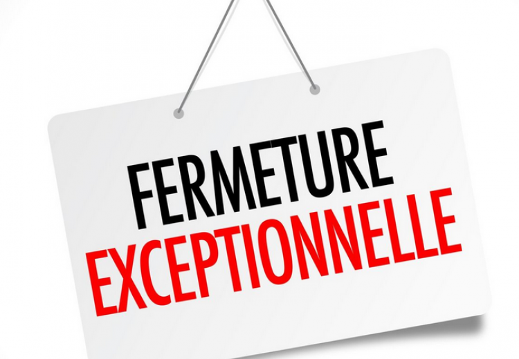 Fermeture 14-15/05/2021